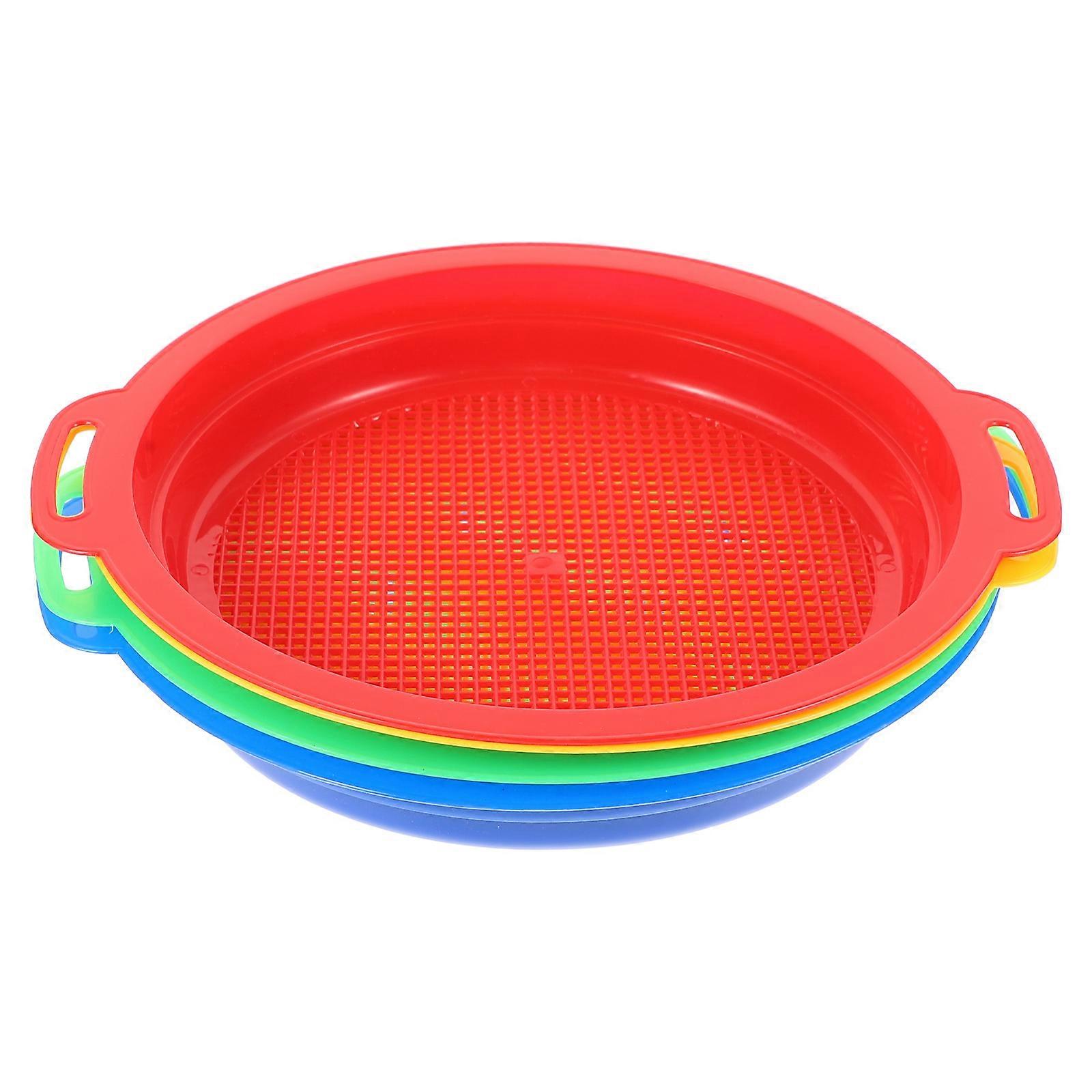4 Pcs Sifter Rocks Mesh Garden Sieve Bonsai Soil Sieve Plastic Garden Sieve