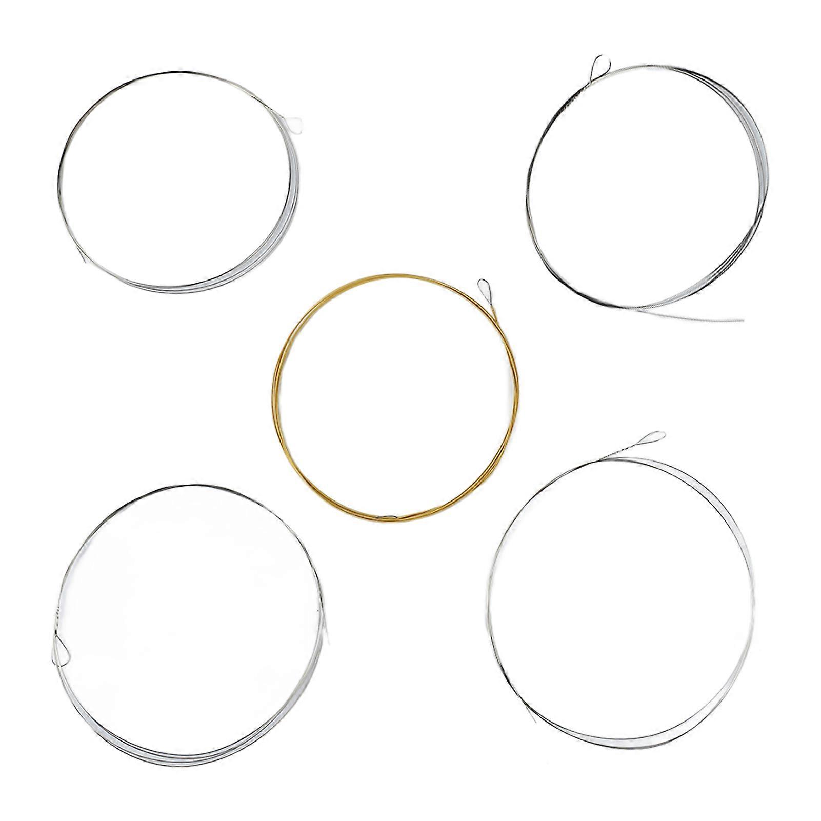 5 String Banjo String Stainless Steel Full Resonance Thick High Notes Strings Replacement for Performance