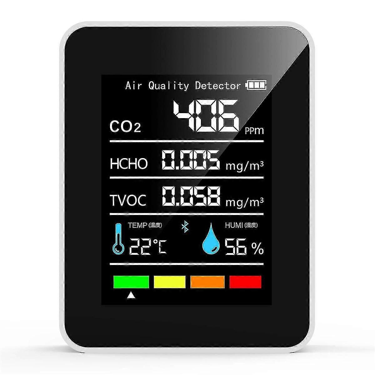 5 σε1 μετρητής Co2 ψηφιακός ελεγκτής υγρασίας θερμοκρασίας ανιχνευτής διοξειδίου του άνθρακα ανιχνευτής ποιότητας αέρα αναλυτής Tvoc-B10_Dec