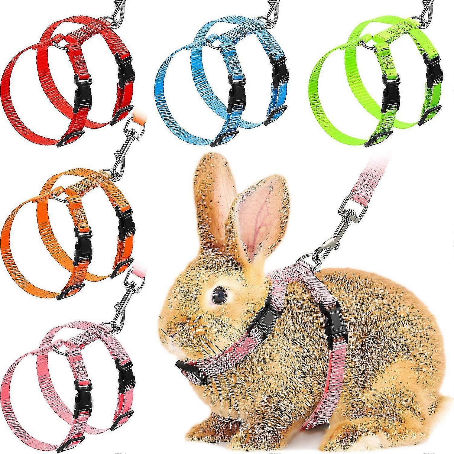 Guinzaglio regolabile per coniglio Imbrigliatura coniglio Guinzaglio imbrigliatura, Guinzaglio imbracatura per animali domestici Passeggiata Corsa jogging, Guinzaglio imbracatura per coniglio Gatto Cucciolo Gattino F