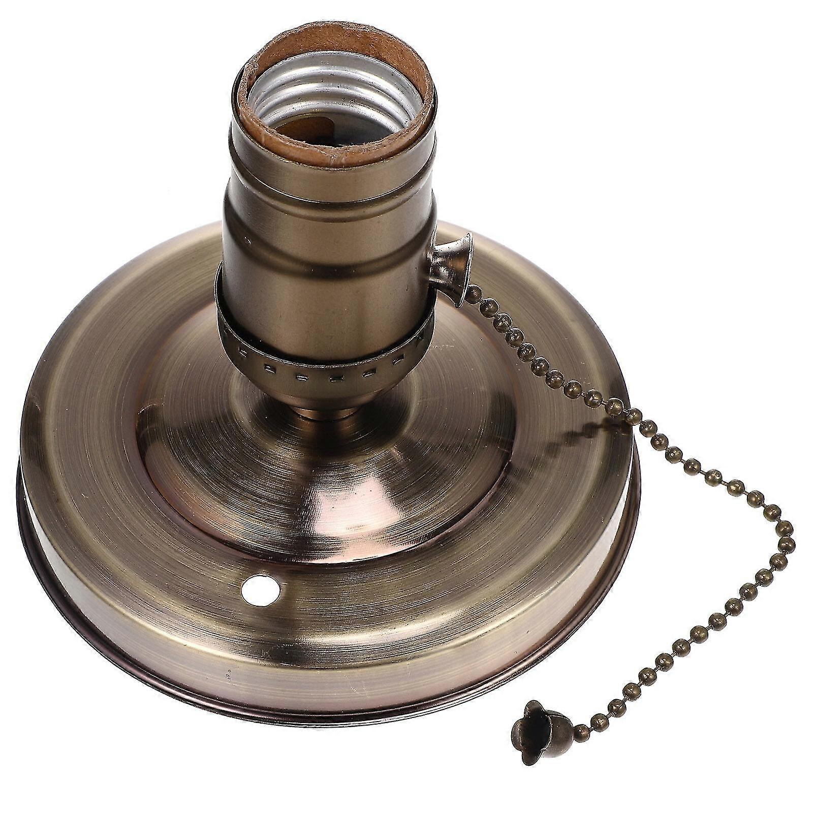1Set Vintage Light Holder with Pull Chain DIY E27 Light Socket Light Accessory