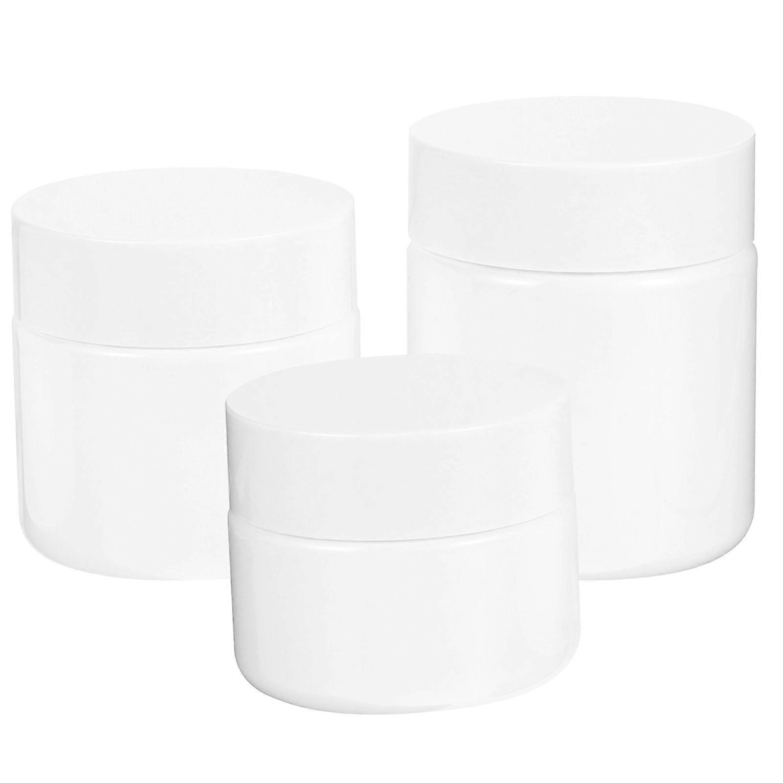 3Pcs Empty Cream Containers Cosmetic Containers Refillable Makeup Containers Plastic Jars with Lids