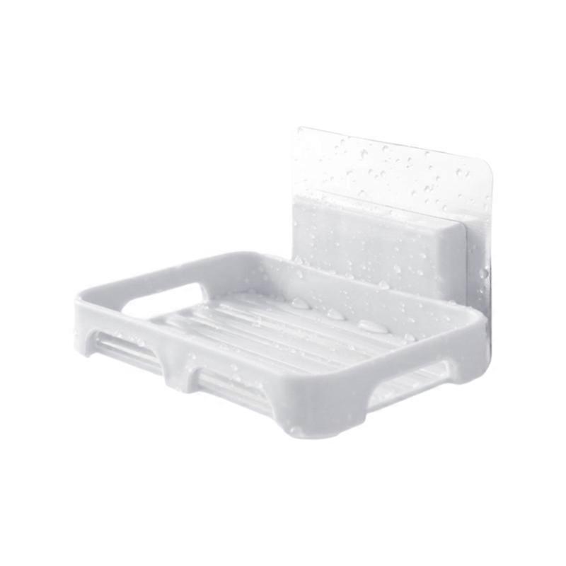 Wall-mounted Soap Rack Suction up Soap Holder Bathroom Storage Rack Easy Use