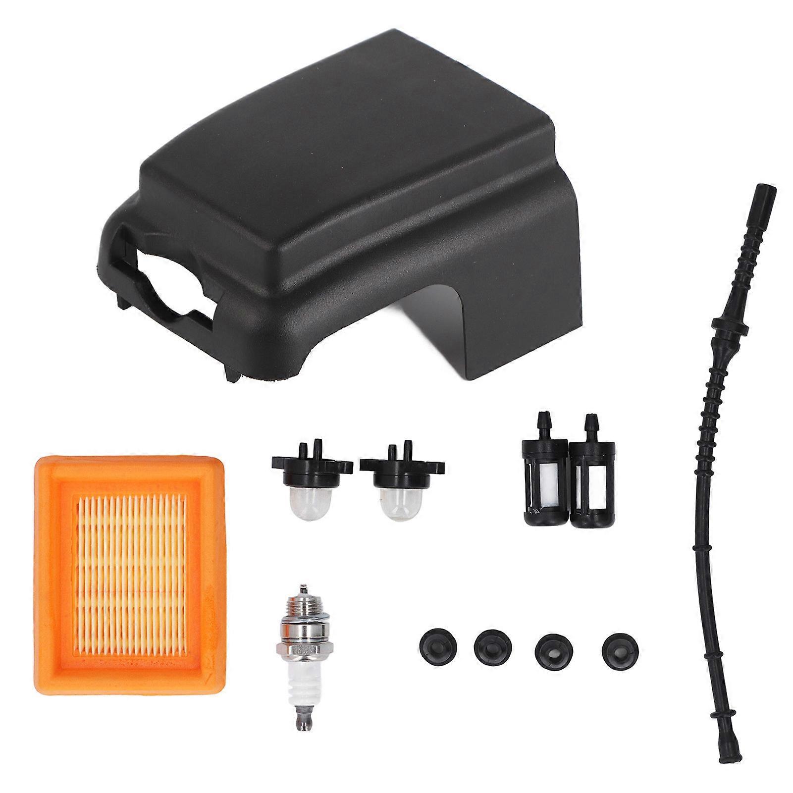 طقم غطاء فلتر الهواء المتقلب ABS المطاط قطع غيار ماكينة تشذيب مقاومة التآكل الجيدة ل Stihl FS120 FS200 FS250