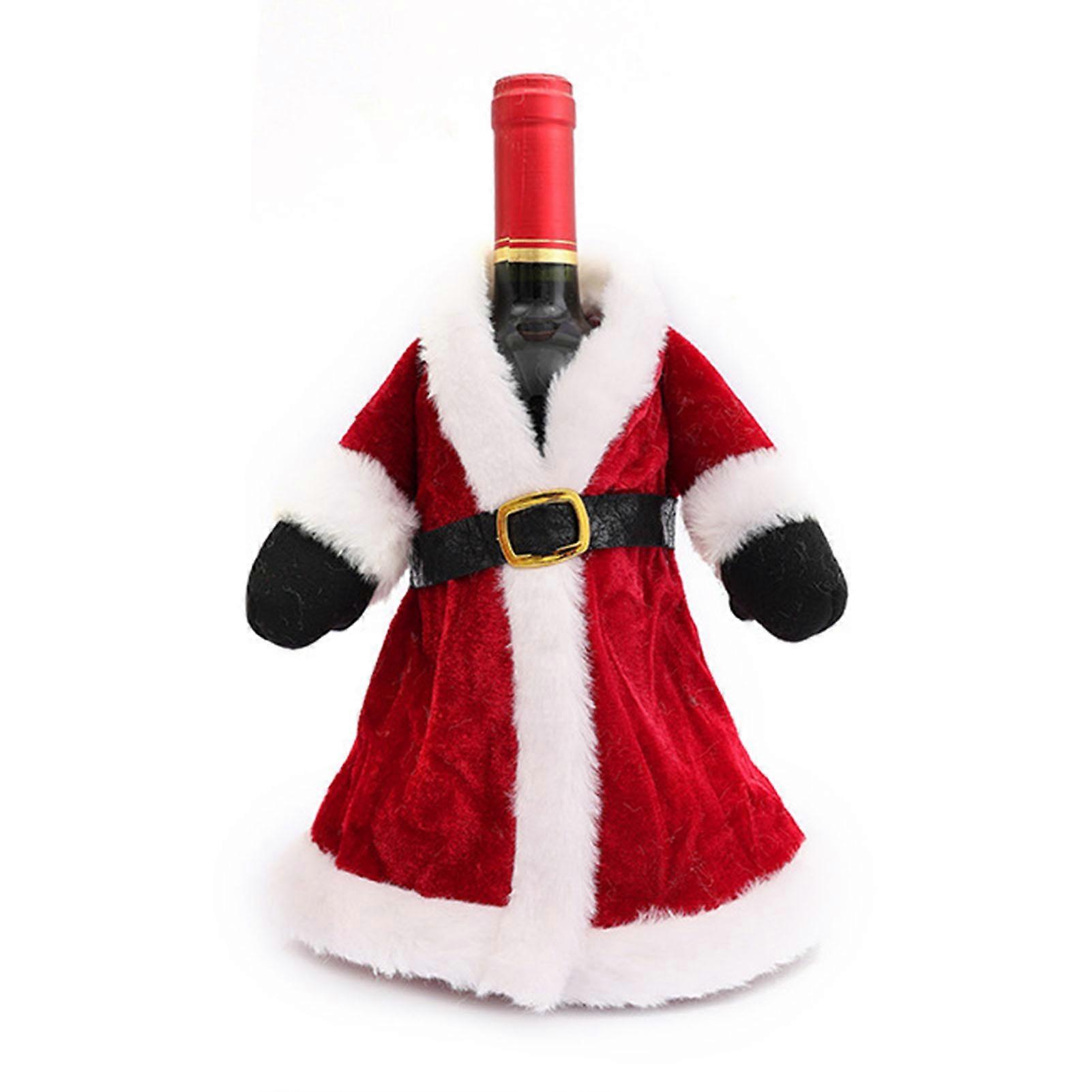 Jul Vin Flaske Deksel Vinflaske Genser Rød Vinflaske Kjole Bord Midtpunkt For Festlig Juledekorasjon