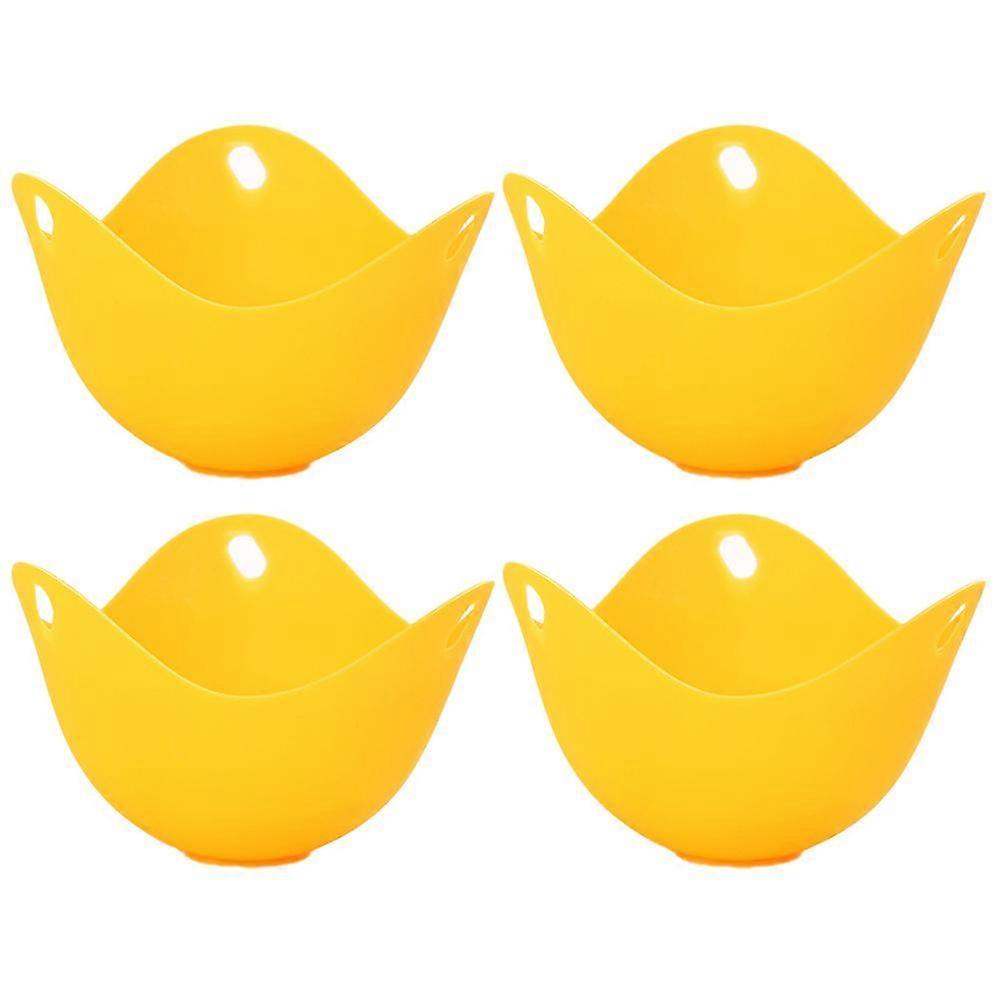 Caçador de ovos QQDD - Panela de ovos escalfados com suportes de anel, copo de silicone para caçador de ovos compatível com microondas ou fogão, com óleo extra