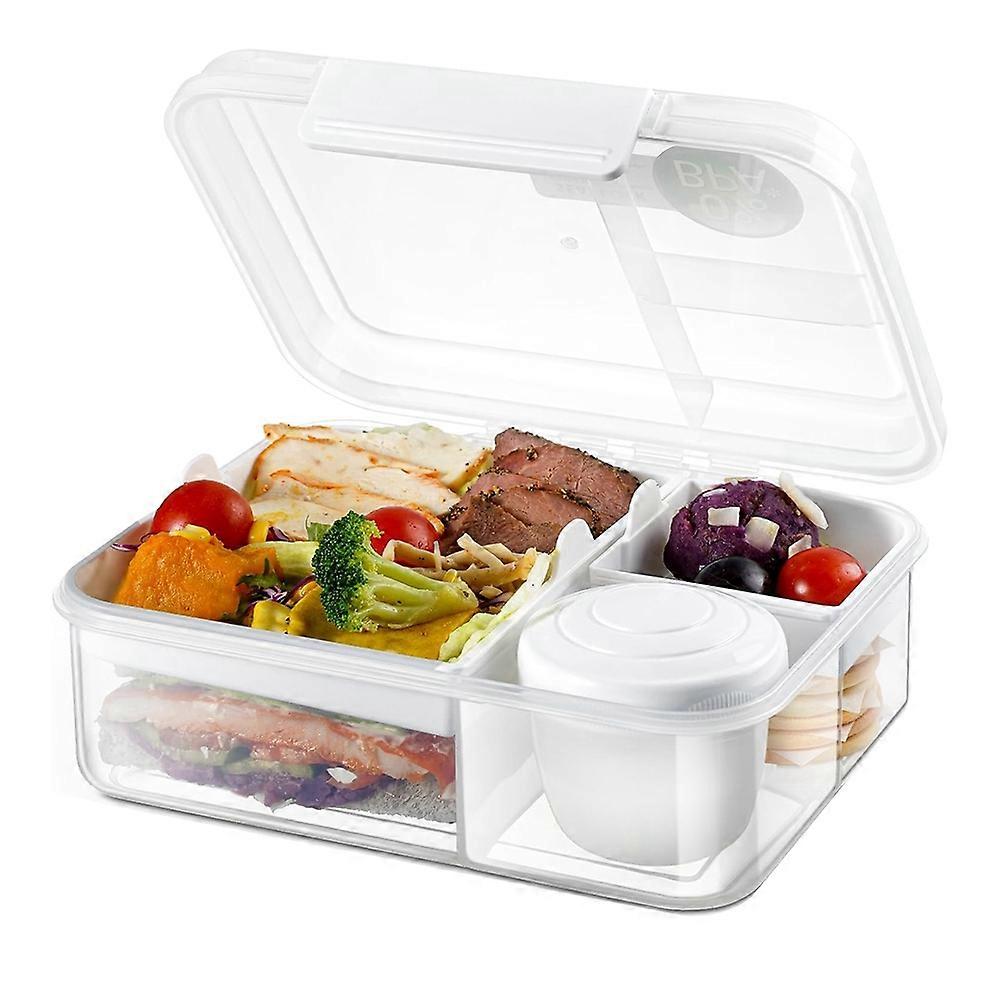 Meal Prep Containers Reusable, Snackle Box Container Bento Box Adult, Bento Lunch Box with 2 Removable Trays A