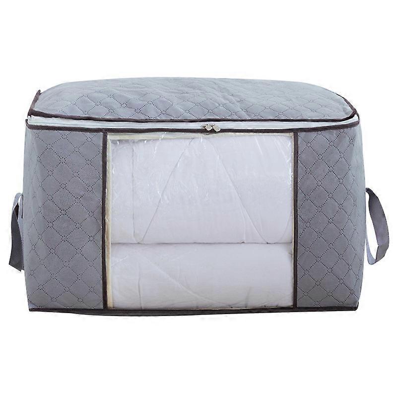 Large Capacity Clothes Storage Bag Organizer with Reinforced Handle Thick Fabric for Comforters, Blankets, Bedding, Foldable with Sturdy Zipper, Clear