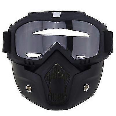 KINCJON Motorcycle Riding Goggle Glass With Removable Face Mask