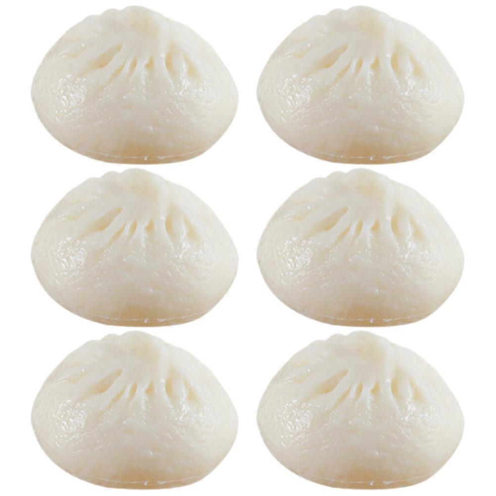 6pcs Simulation Chinese Food Realistic Steamed Bun Model Simulation Food
