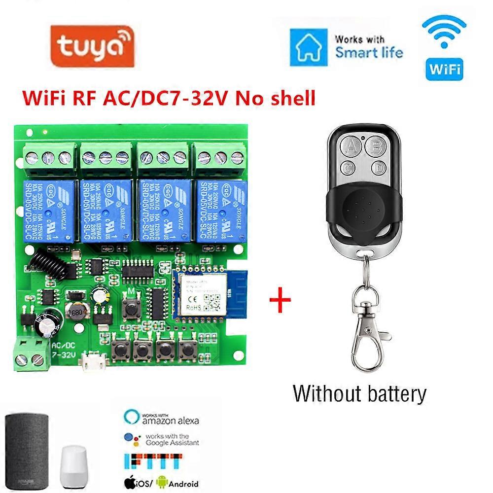 Tuya Smart Life 7-32V 220V Wifi Wireless Switch Intelligentes Modul Inching Mode RF433 Fernbedienung Arbeit mit Alexa Google Home