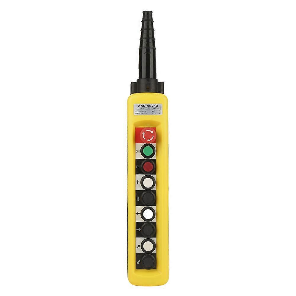 Crane Chain Hoist Push Button Switch Lifting Pendant Controller with Emergency Stop YEMAA
