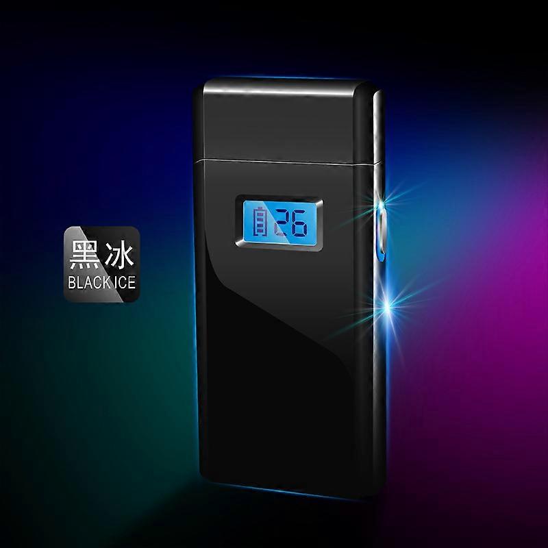 Multifunctional Usb Metal Pulse Lcd Display Double Arc Electronic Cigarette Lighter Customizable Logo Factory Wholesale