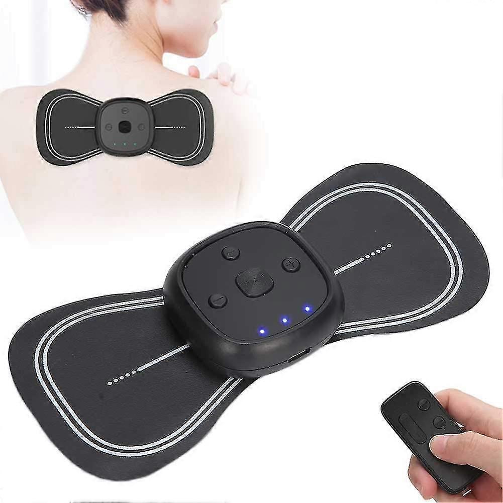 Portable Ems Mini Massager Microcurrent Bioelectric Acupoints Massager Cordless Shoulder Neck Back Massage Pad