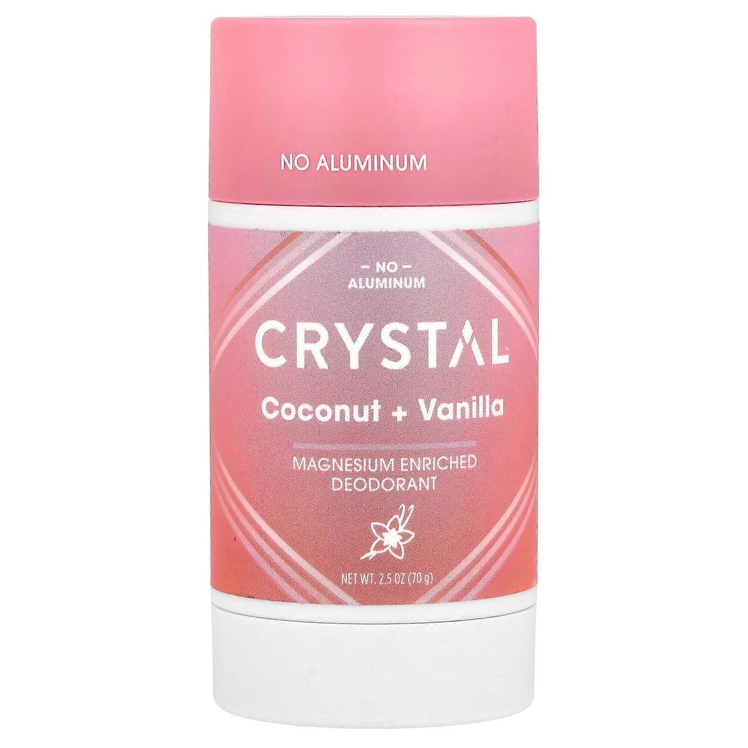 CRYSTAL, Magnesium Enriched Deodorant, Coconut + Vanilla, 2.5 oz (70 g)
