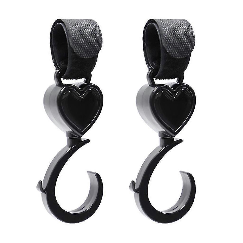 2 Pack Stroller Hook Stroller Bag Hook Bike Hooks 360degree Rotating Pram Hook