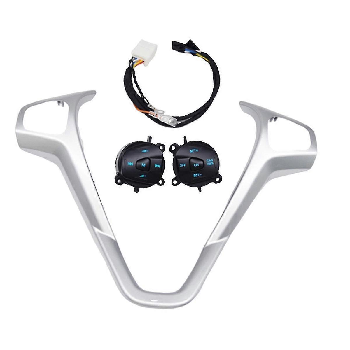 Για Fiesta MK7 MK8 Escort Ecosport Car Blue LED Cruise Switch Button με πλαίσιο τιμονιού και καλωδίωση