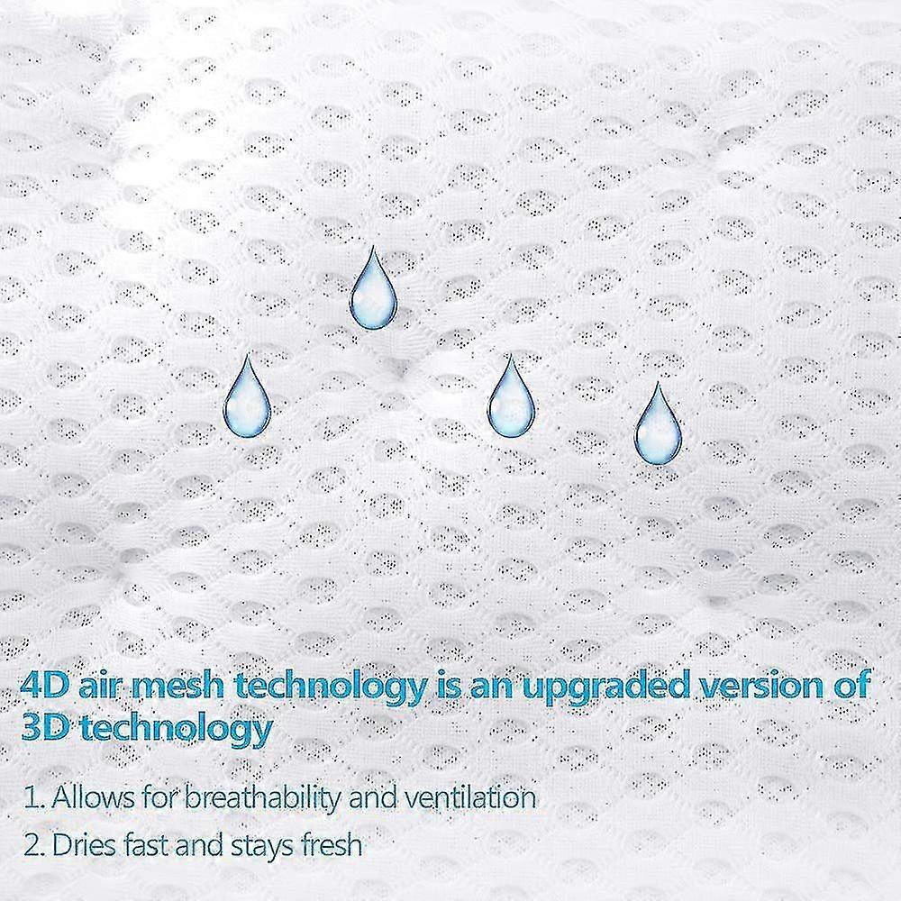Cuscino Da Vasca Ergonomico 4D Mesh - Poggiatesta Per Idromassaggio, Con Ventose, Lavabile - Foto 10