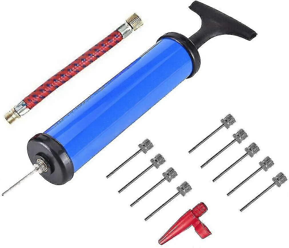 Tool Inflator Ball Pump With 10 Pcs Needles And 1 Pcs Valve Adapter 1 Pcs Air