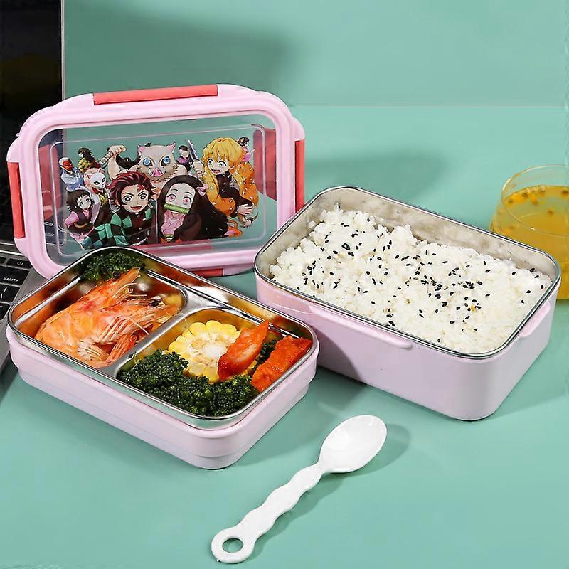 Portable Demon Slayer Lunch Box Stainless Steel Insulated Food Storage Container