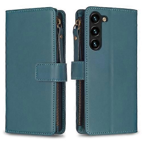 For Samsung Galaxy S24+ 5G 9 Card Slots Zipper Wallet Leather Flip Mobile Phone Case