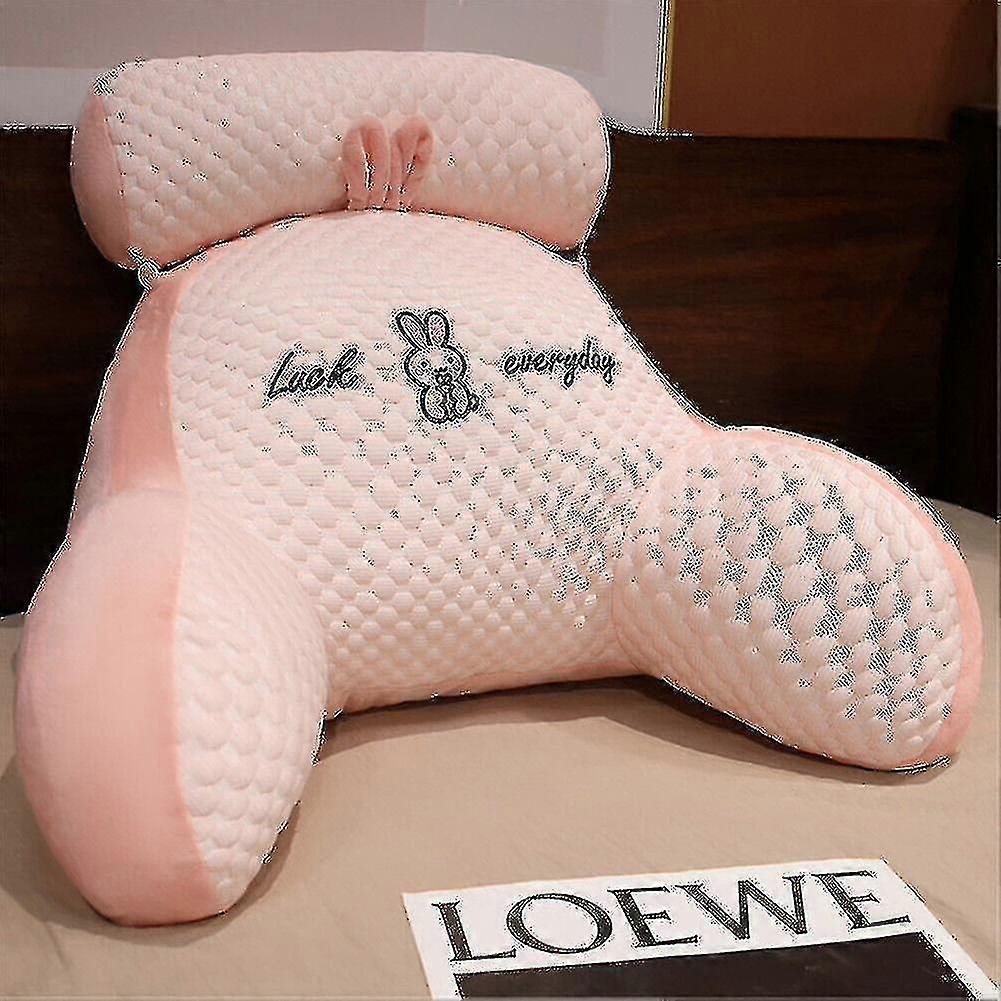 Reading Pillow For Bed - Back Rest Lumbar Support And Arm Seat Cushion