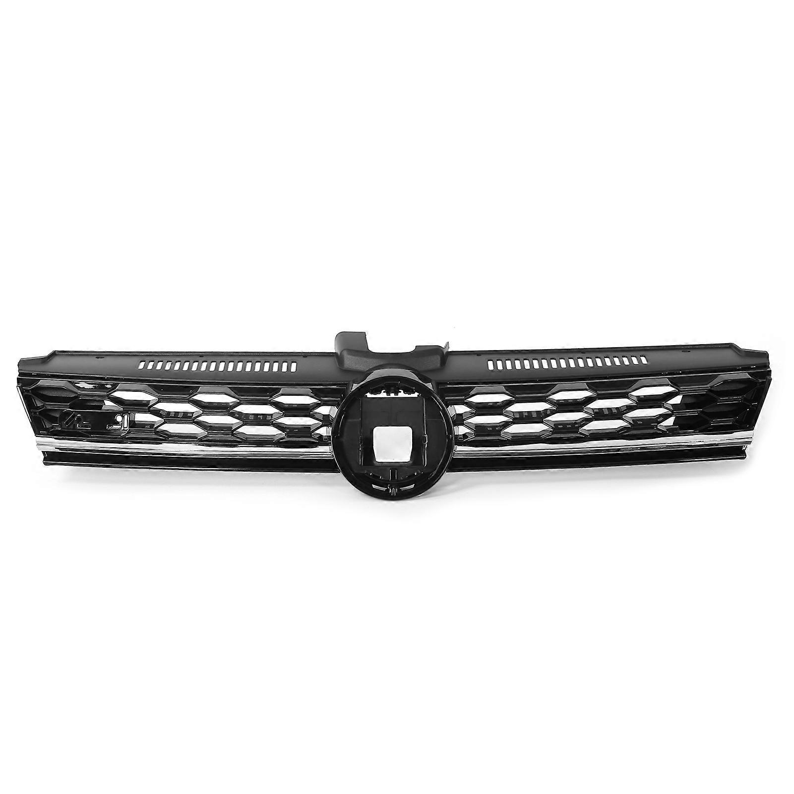 Gloss Black Lighting Package Honeycomb Grille Grills with Chrome Strip Replacement for MK7.5 GTD 2017?2020