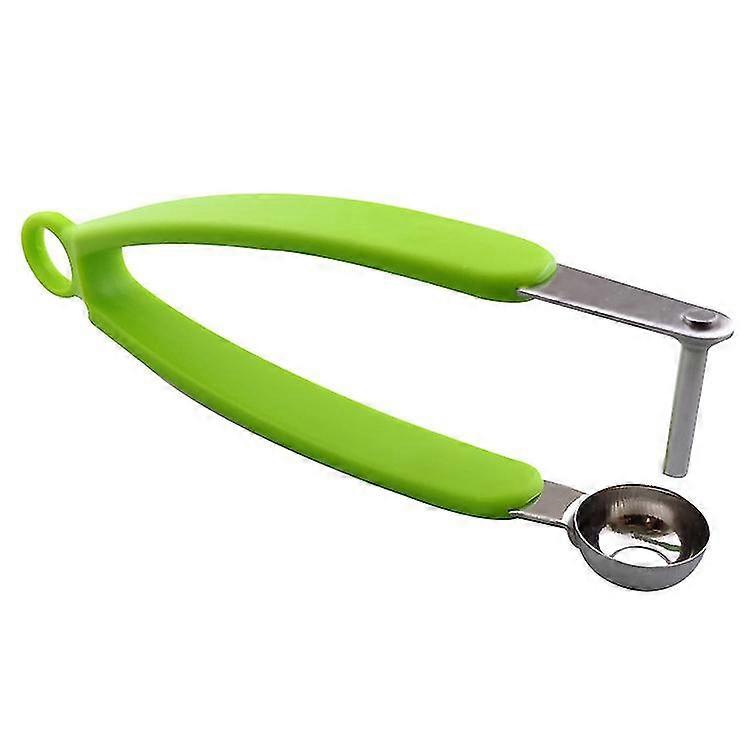 Wabjtam Cherry Olive Stone Cherry Seed Remover Container Kitchen Tool (green)