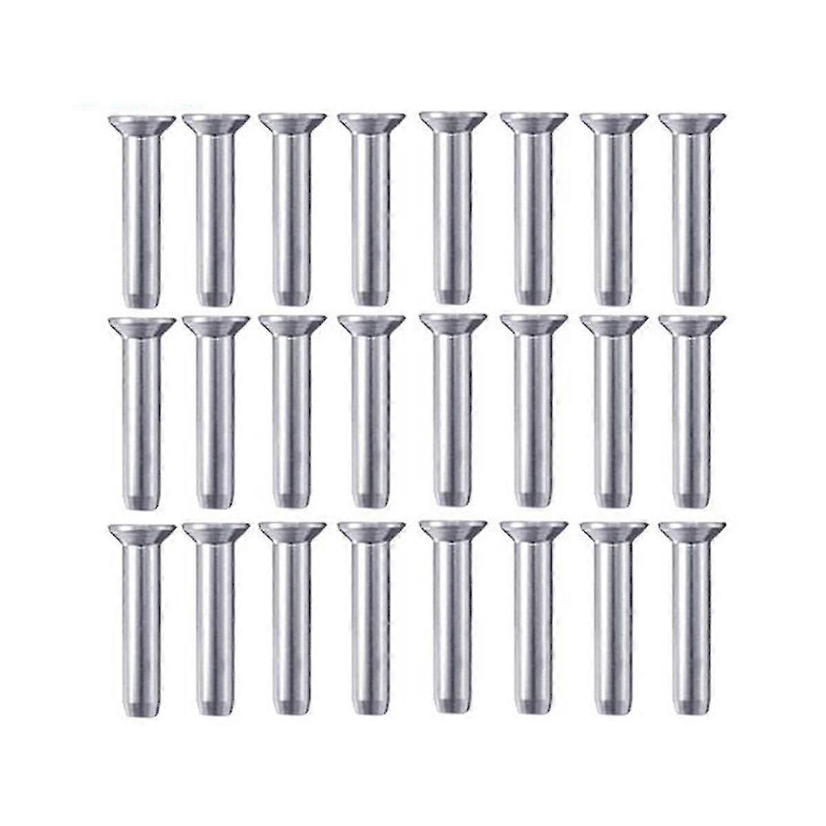 24-pack 316 Stainless Steel Hand Crimp Profiles For 1/8in Cable Railings, Deck Railings, Handrails