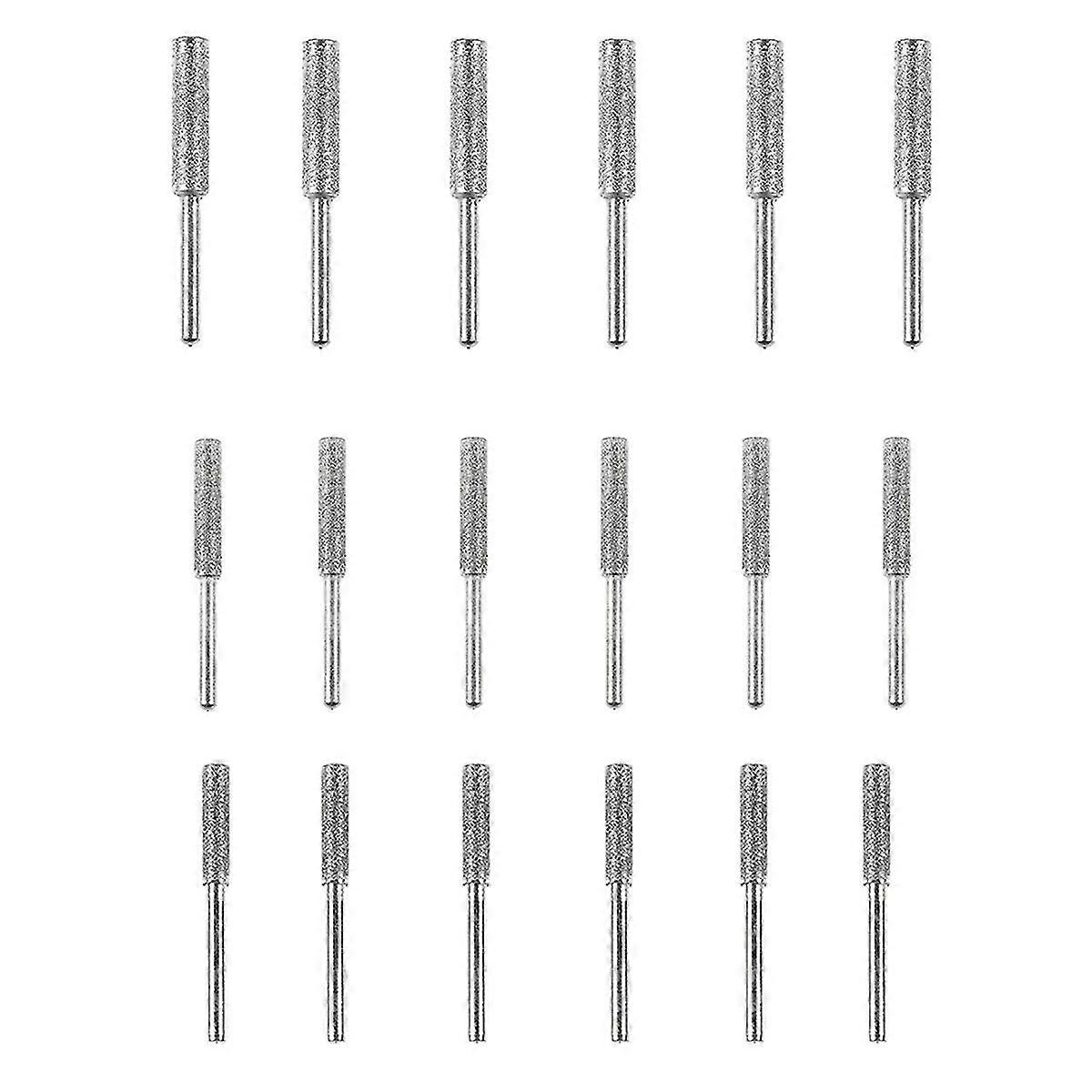 18Pcs Diamond Chainsaw Sharpener- Titanium Plated Burr Stone File,Diamond Sharpening Wheels Chainsa