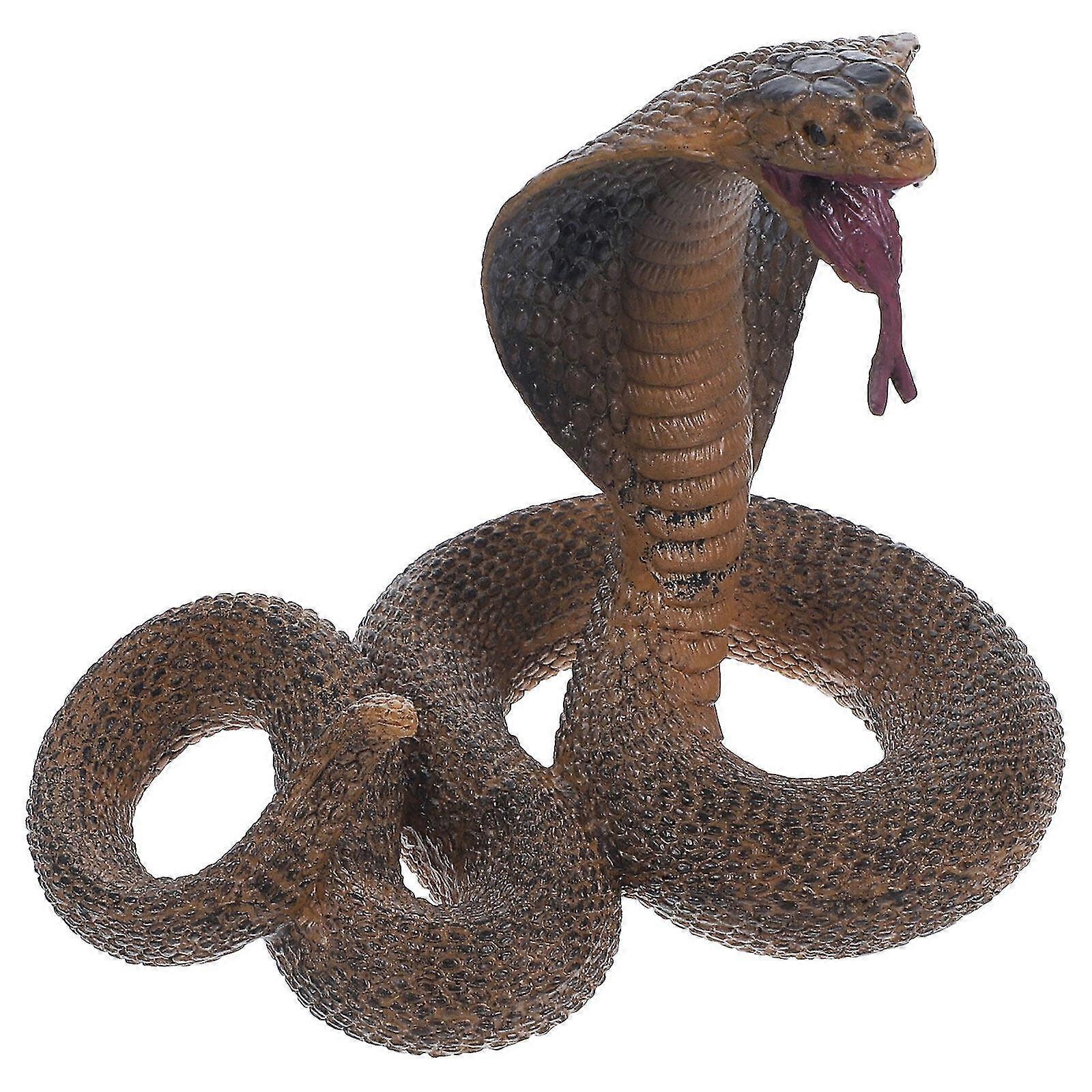Plastic Cobra Figurine Simulation Snake Model Reptile Figurine Kids Cognitive Toy
