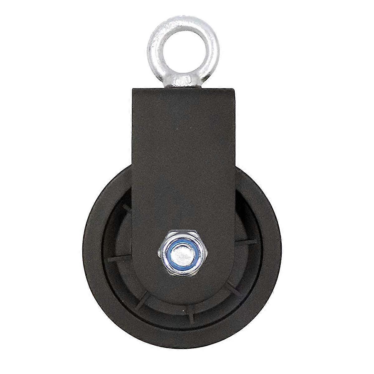 Swivel Pulley Block, Single Pulley Block With U-mount Bracket Swivel Lifting Pulley Roller Wheel For Wire Rope Cable Pulley Strength Training, 1pc