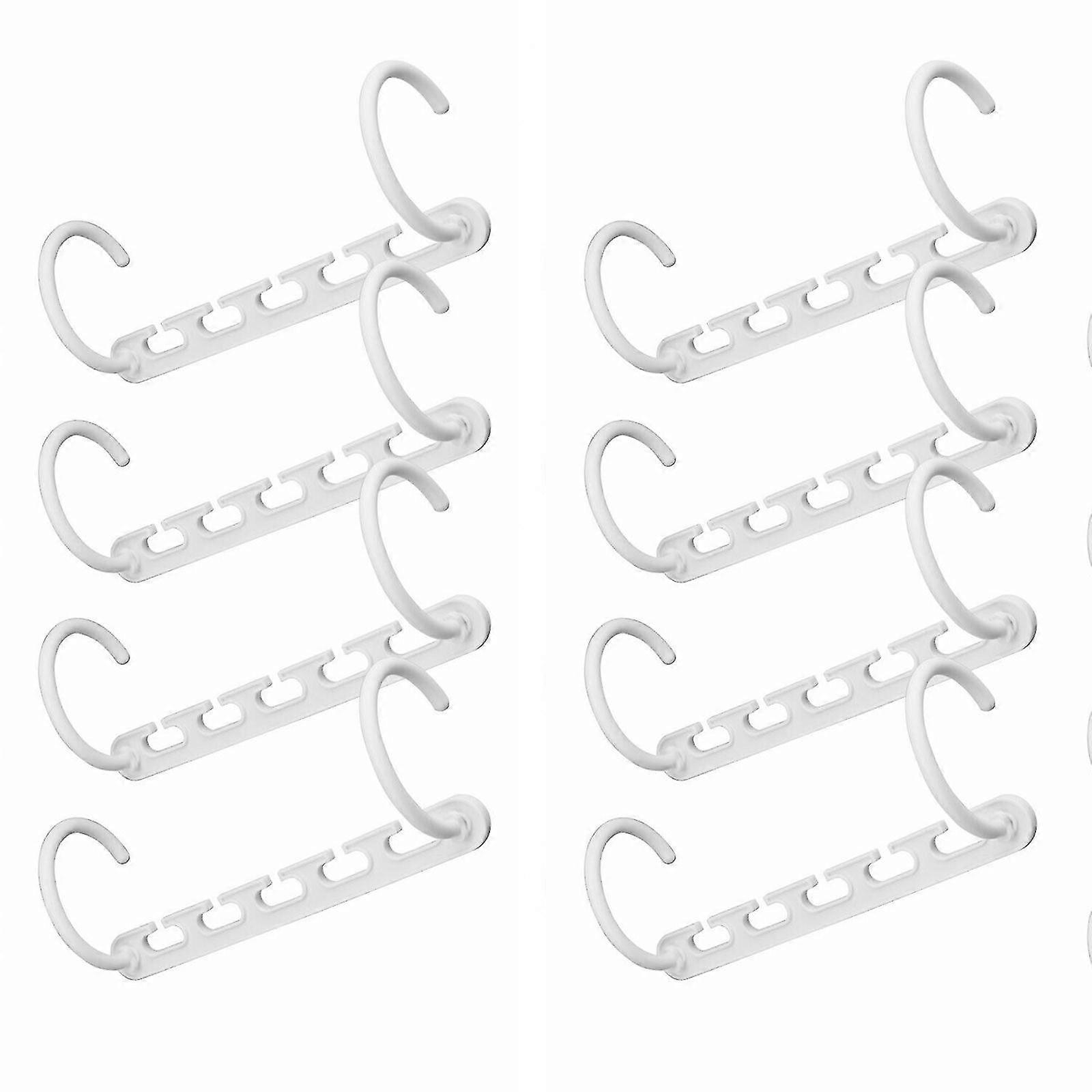 8 Pack Clothes Hangers Organizer Closet Space Saving Save Plastic Hanger Hook