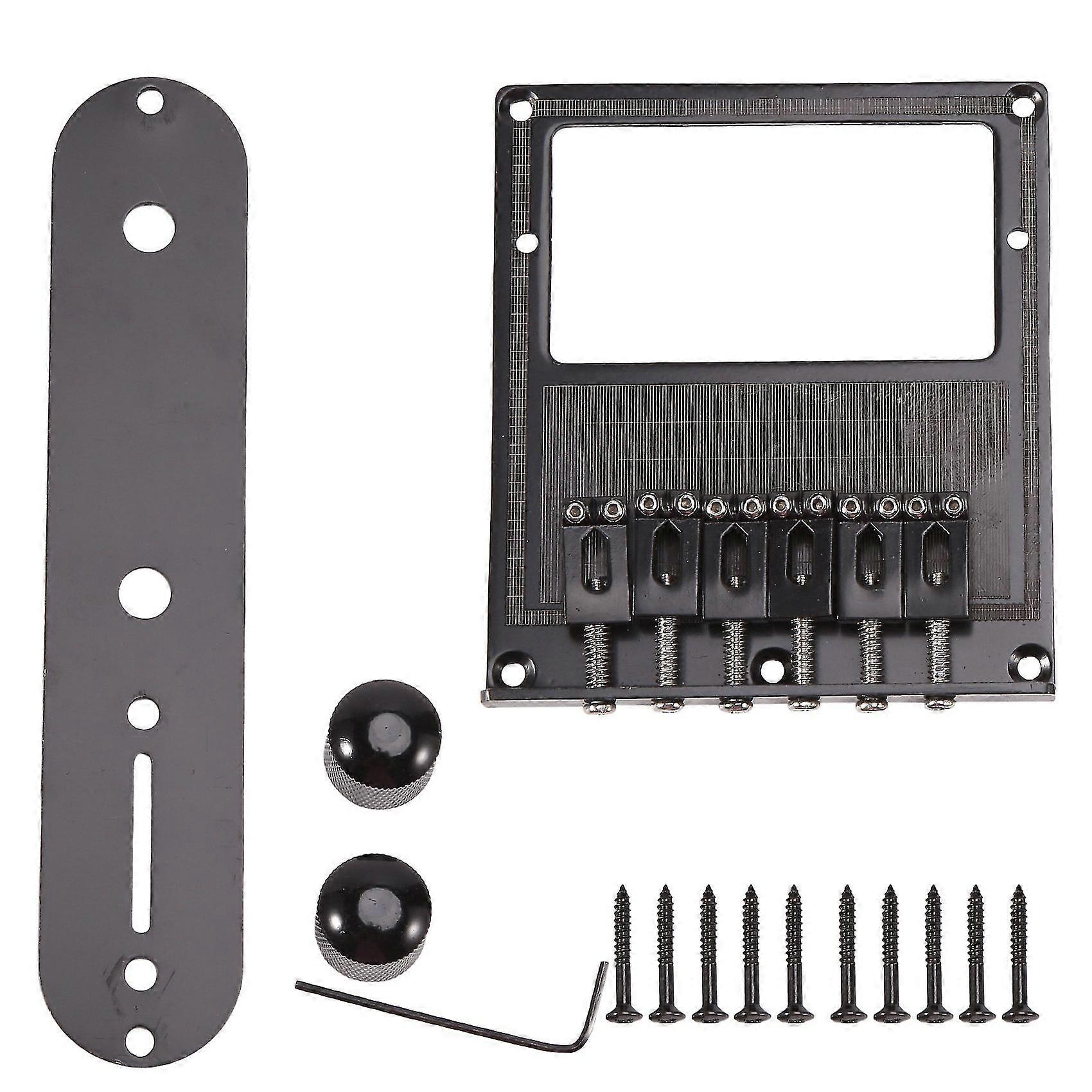 6 String Saddle Volume Control Bridge Plate Replacement With Control Plate For Electric Guitar Repa