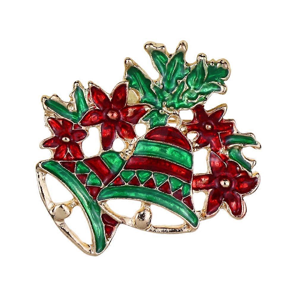 1pc Christmas Jingle Shape Brooch Pin Enamel