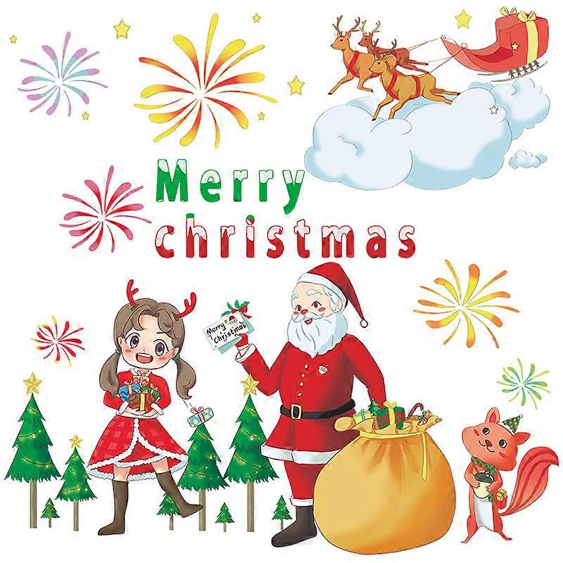 1set Christmas Wall Decal, Santa