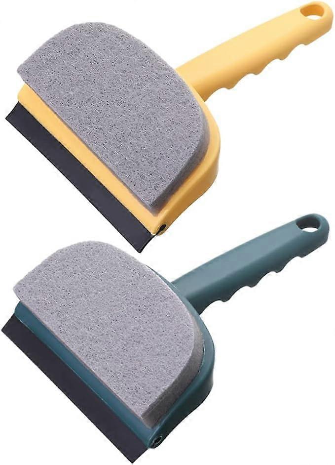 2pcs Window Cleaner Portable Squeegee for Window Cleaning Tool Magnetic Glass Squeegee Car Auto Glass Squeegee Mop Scrubber Sponges Window Squeege for