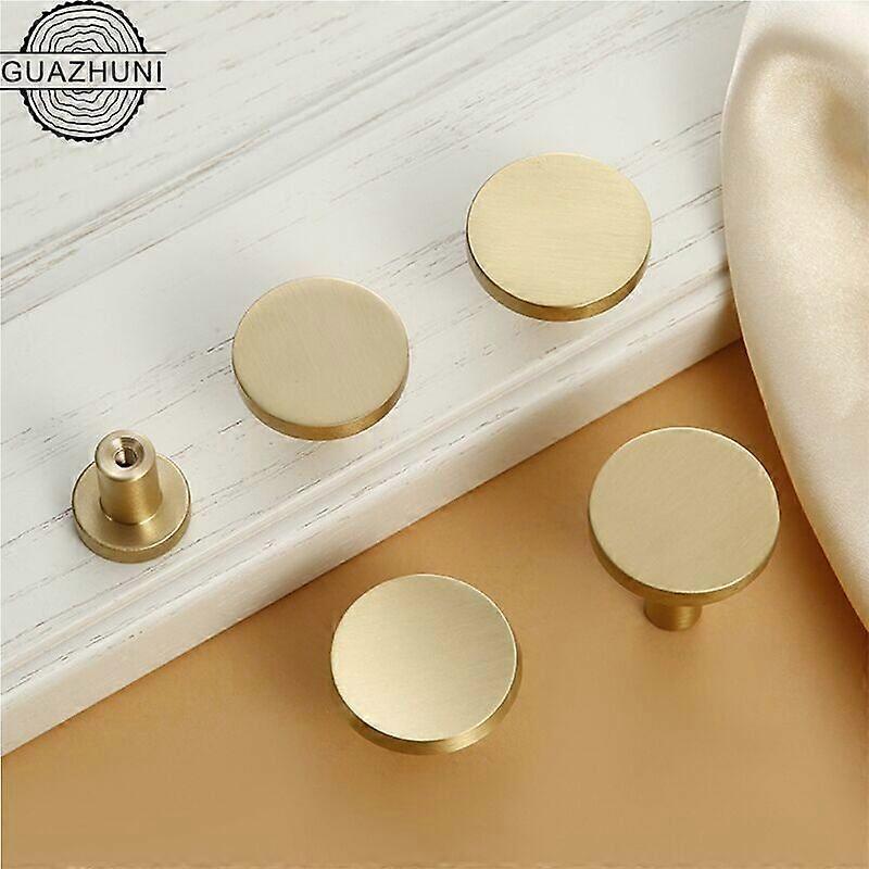 6 Pieces Drawer Knobs, Gold Furniture Knobs, Round Cabinet Knobs, Gold Brass Drawer Knobs, Kitchen Door Handles for Decor 20 25 mm