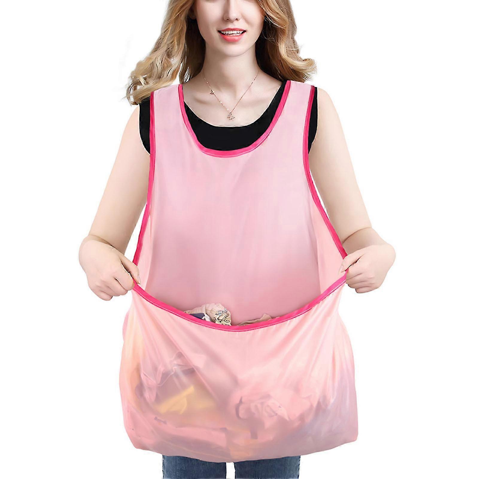 Sleeveless Laundry Clothes Apron Multifunctional Water-Resistant Bib for Home Use
