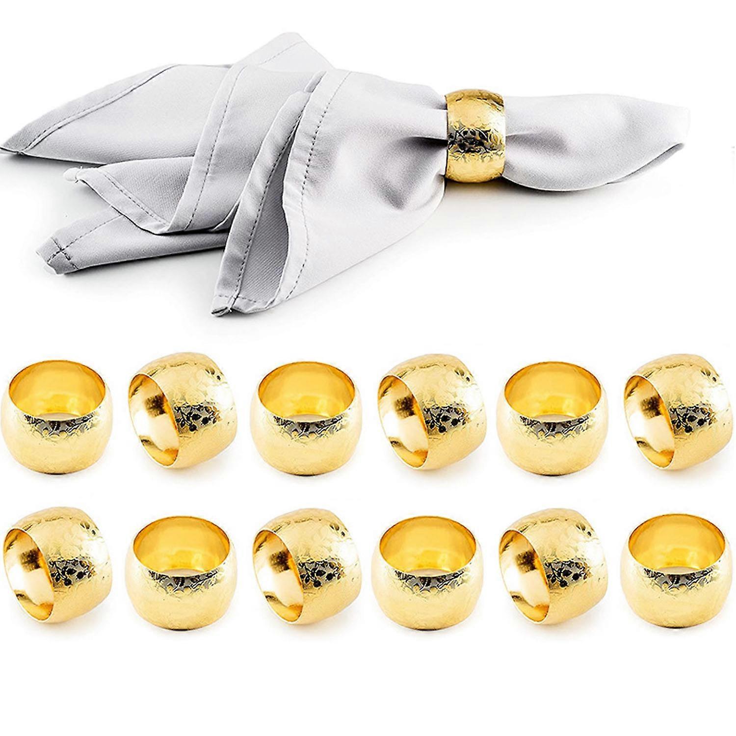 12 gold napkin rings