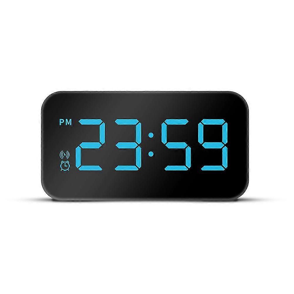 Digital LED Mirrow Alarm Clocks Voice Control for Bedroom Snooze Function Desk Table Clock Home Dec