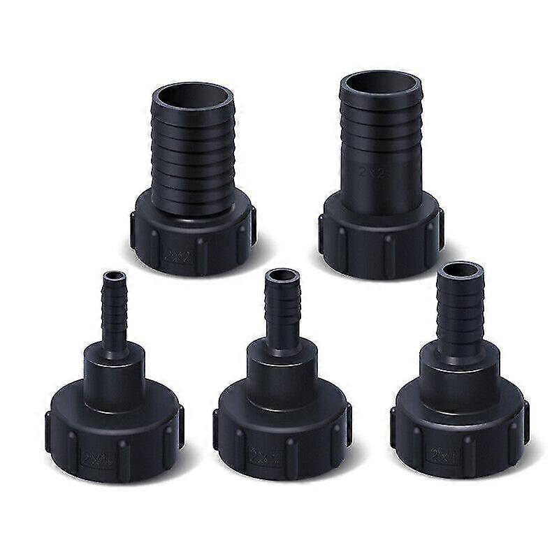Ibc Tank Adapter Adaptor Connector Water Tank Outlet Connection Fitting Tool(black)(6pcs)