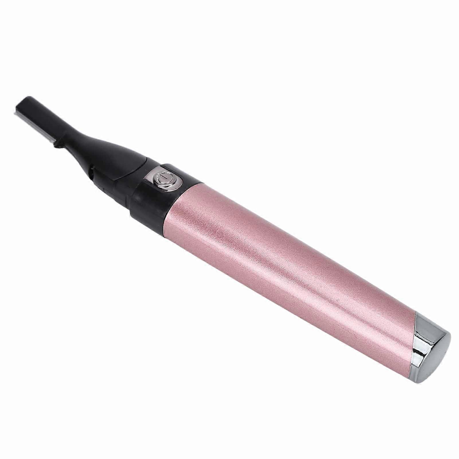 Electric Eyebrow Trimmer Waterproof Pen Shape Flexible Shaving Facial Hair Remover for Home Travel Use Pink
