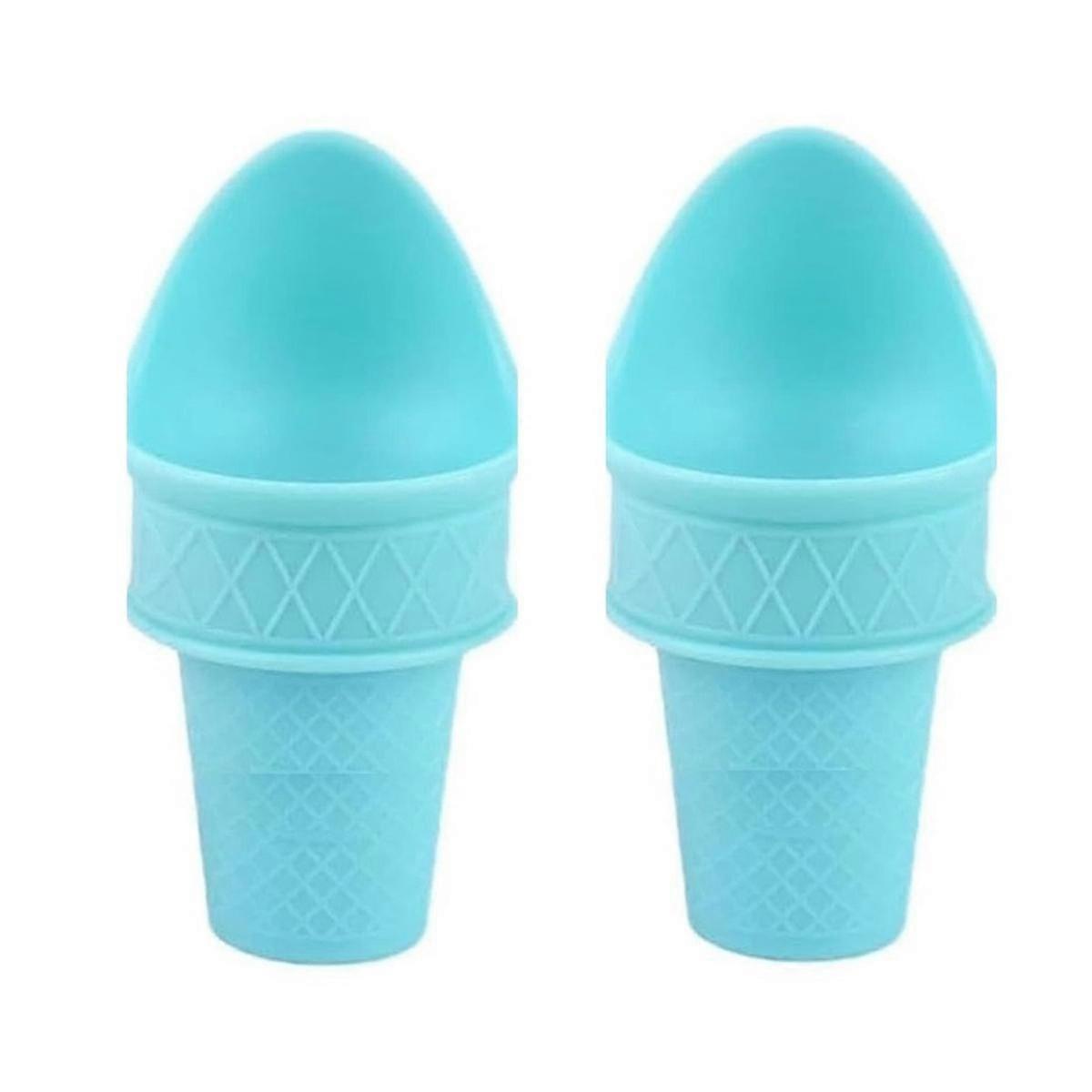Ice Cream and Popsicle Tool Set Ice Cream Spoon, Reusable Mini Scoop Cones Set, Good Grip Plastic C