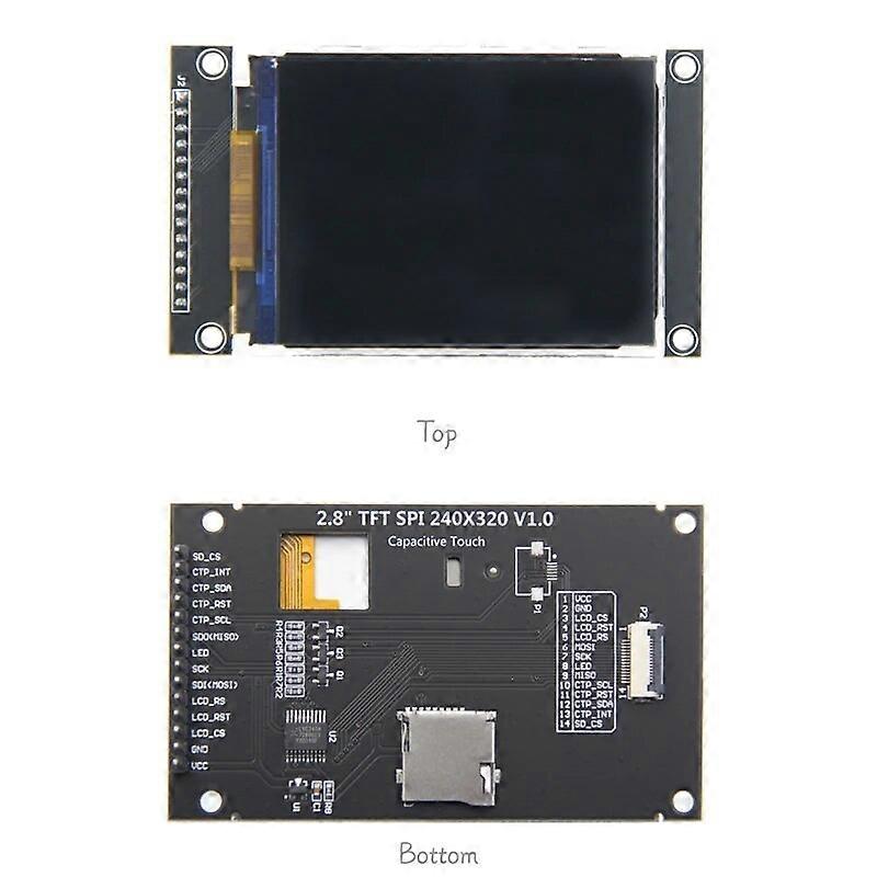 2.8-inch SPI serial port TFT LCD Capacitive touch screen Display module 240*320 IPS version black