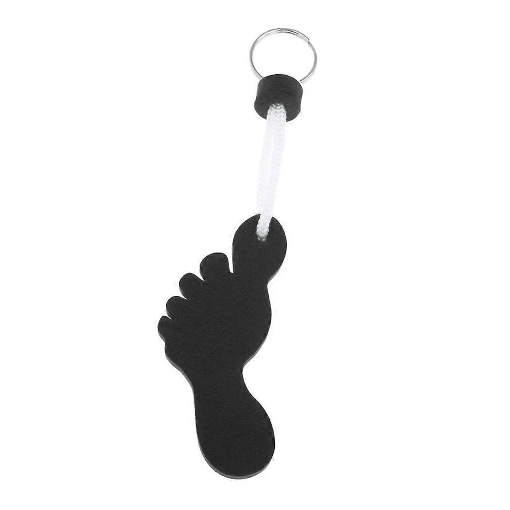 2xFoot Shaped Foam Safety Floating Keyring for Boating Yachting Sailing Black