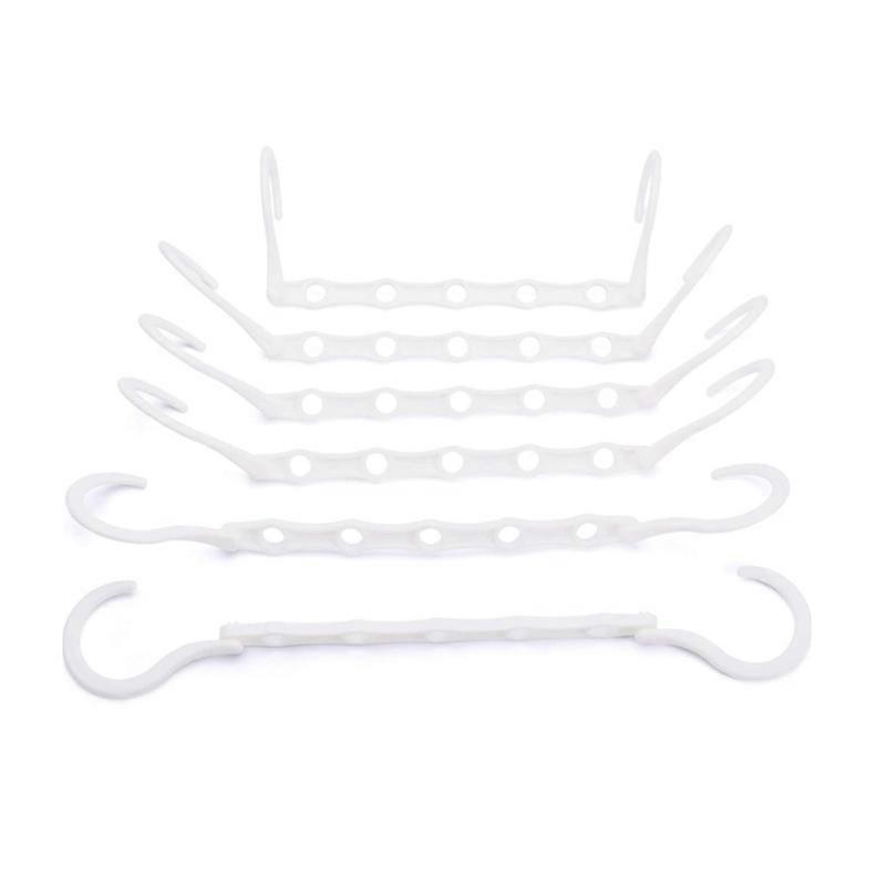 Multifunctional black five-hole magic hanger space-saving plastic American hook 360-degree rotatable hanger