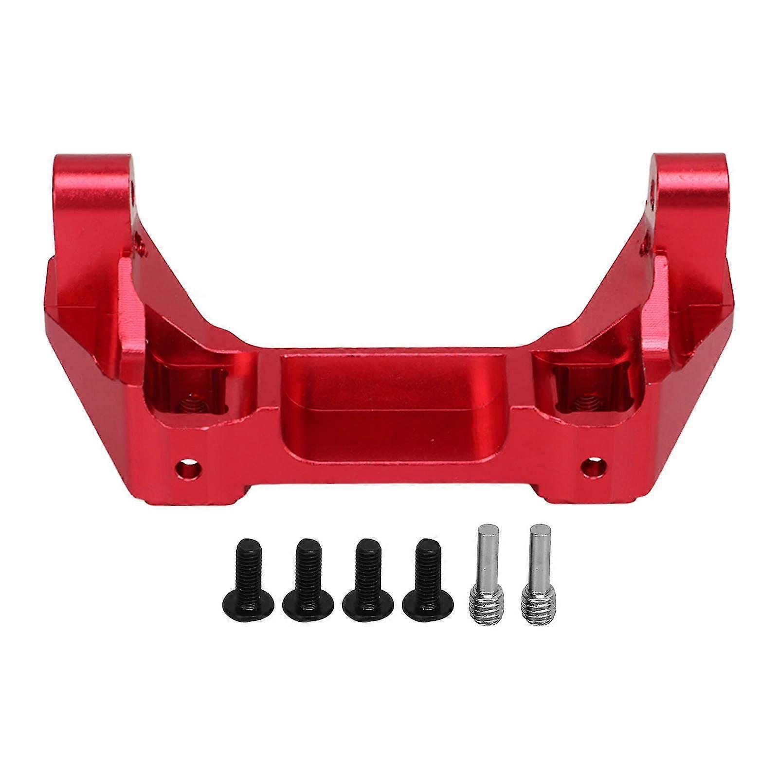 Red Aluminum Alloy Rear Collision Proof Base Bumper Beam compatible with RC Crawler Car with Portal Axle