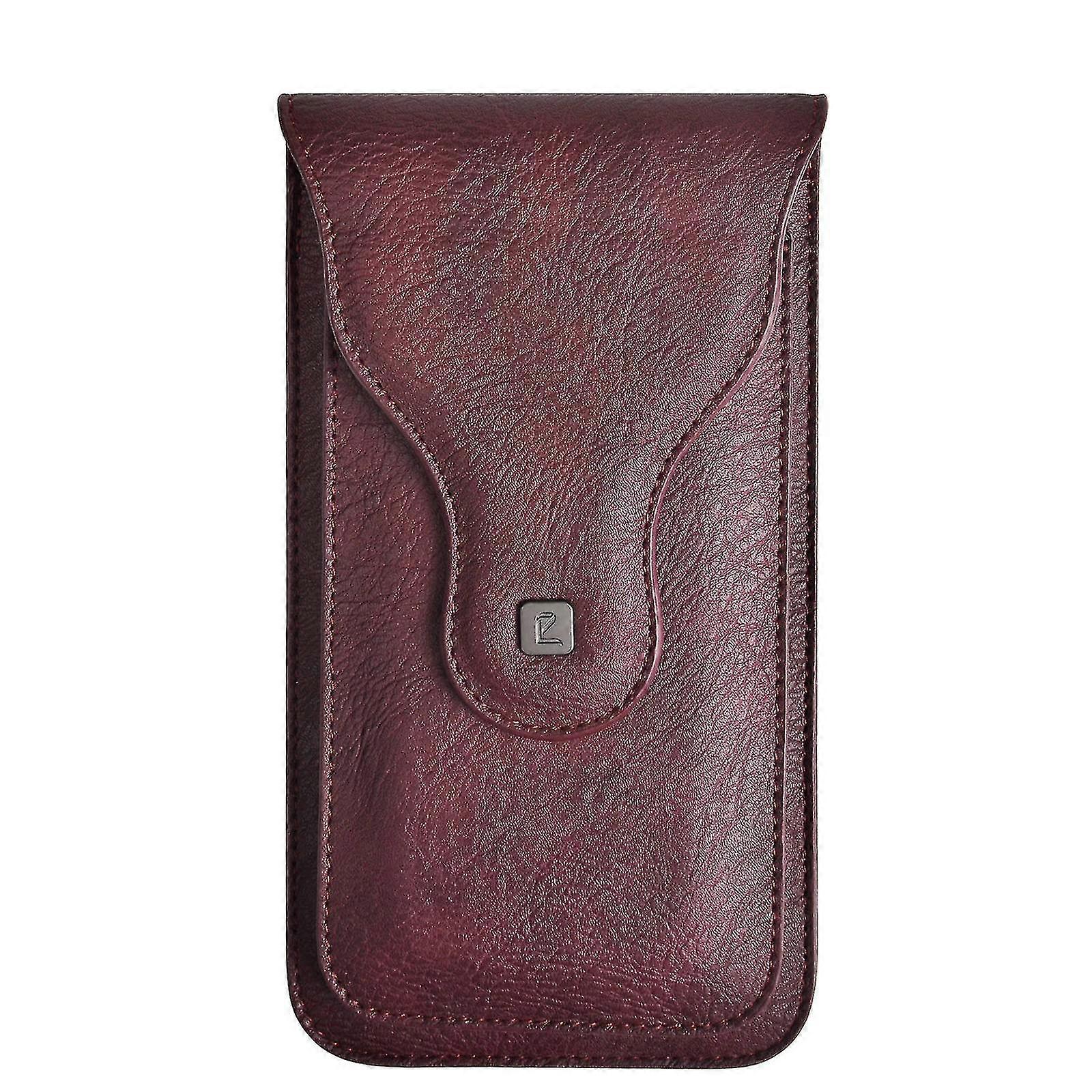Sac de taille en cuir Pu Holster compatible avec téléphone mobile de moins de 6,5 pouces, clips de ceinture Holster Housse de téléphone avec clips de crochet