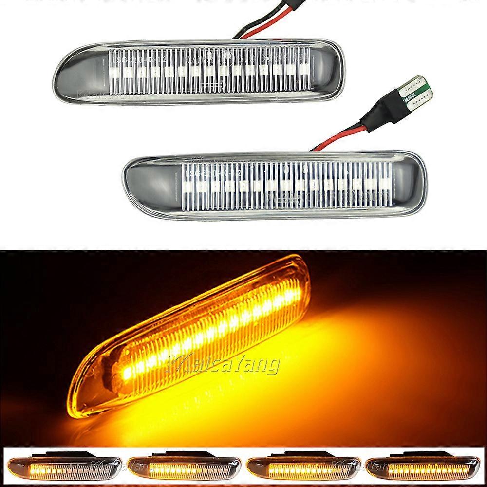 Sequential Flashing LED Turn Signal Side Marker car light For BMW 3 Series E46 Sedan Coupe Wagon Convertible 1997-2001